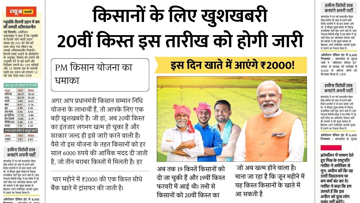 PM Kisan 20th Installment